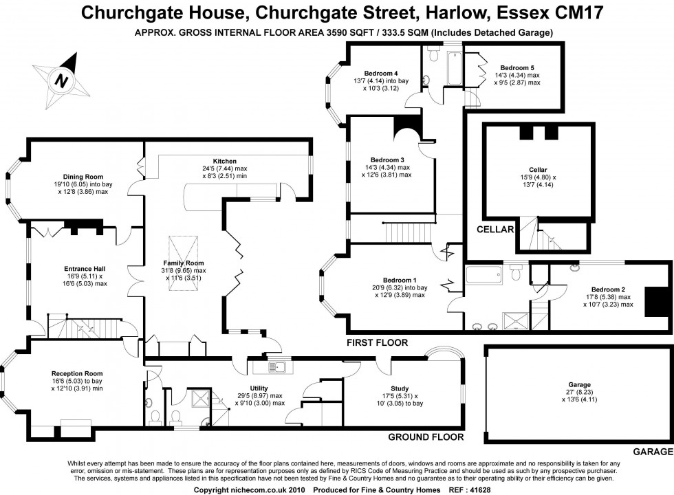 Floorplan for Churchgate House, Old Harlow